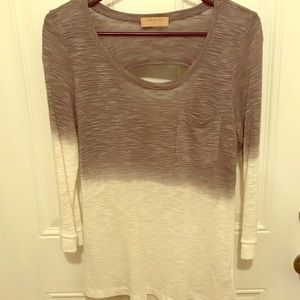 Ombre cut out back blouse